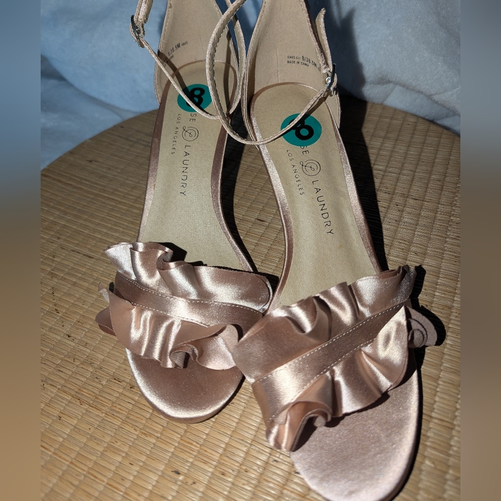 Chinese Laundry Tan Heels with Twisted Strap Design